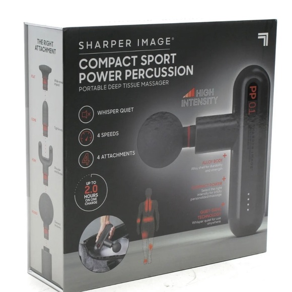 Sharper Image Compact Sport Power Percussion Portable Deep Tissue Massager NWWT - Picture 8 of 16
